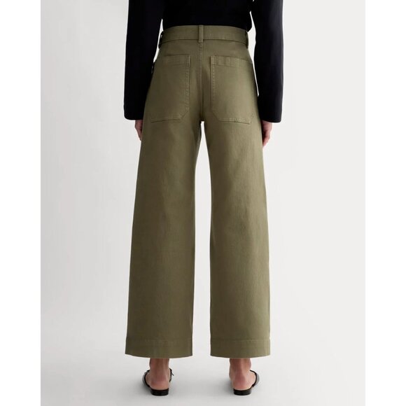 Everlane The Utility Wide-Leg Pant  (2, Kalamata) - Picture 2 of 8